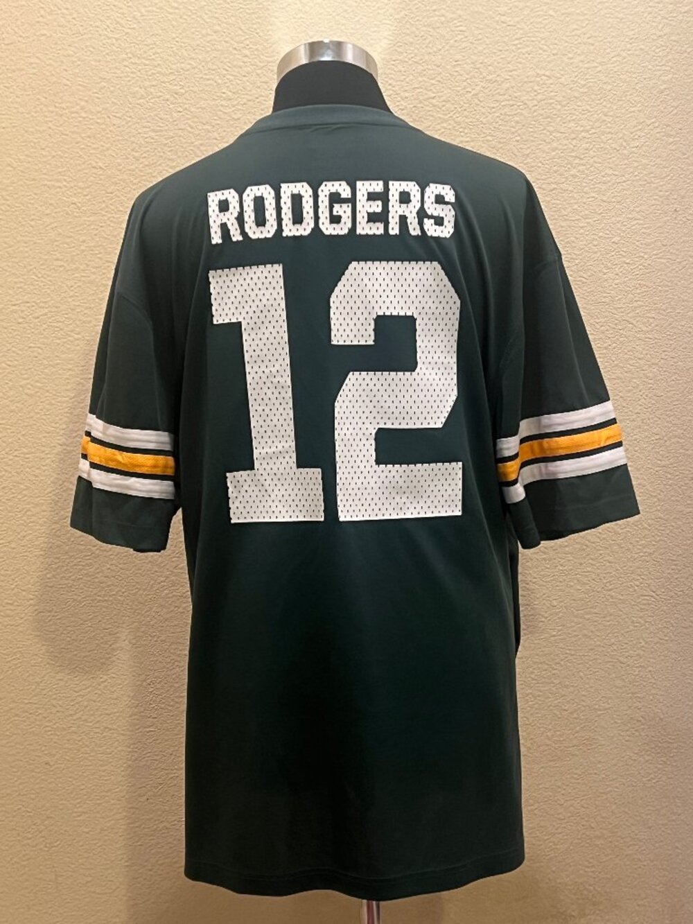 Green Bay Packers Aaron Rodgers #12 NFL Jersey Shirt Green Mens 2XL